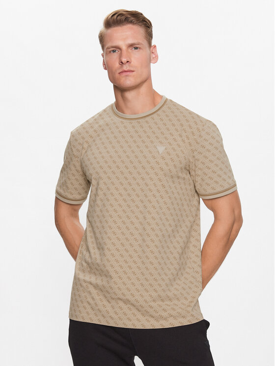 Guess Guess Tričko Marshall Z2YI05 J1314 Béžová Regular Fit