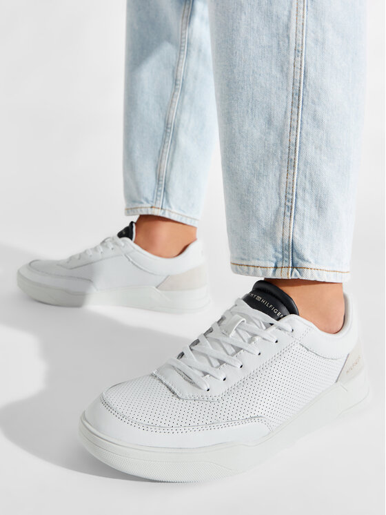 Tommy Hilfiger Tommy Hilfiger Αθλητικά Elevated Cupsole Perf Lather FM0FM04145 Λευκό