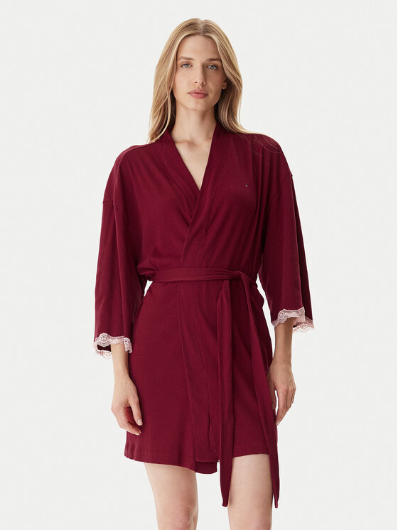 Tommy Hilfiger Tommy Hilfiger Chalatas UW0UW06076 Raudona