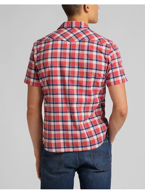 Lee Lee Camicia SS WESTERN Rosso chiaro Regular Fit