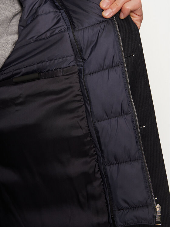 BOSS Boss Gyapjú kabát H-Hyde 50502255 Sötétkék Slim Fit