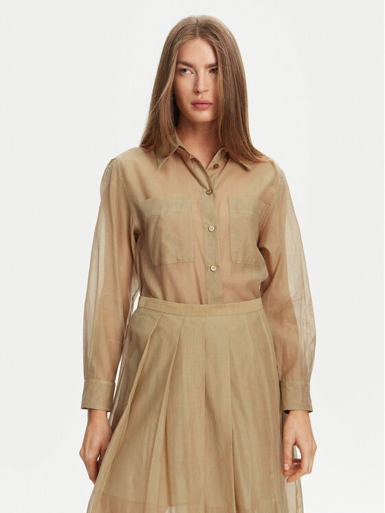 Marella Marella Cămașă Cennare 2513111025 Bej Regular Fit