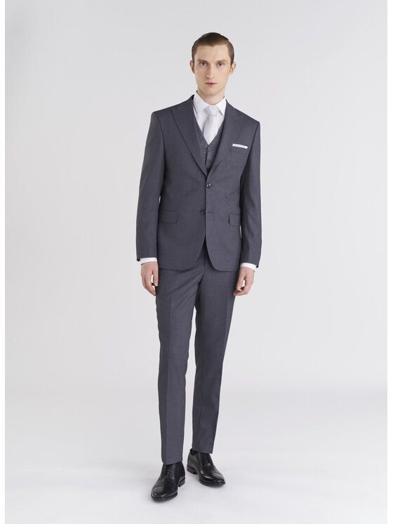 Pako Lorente Pako Lorente Spodnie garniturowe P24SF-6G-020 Szary Slim Fit
