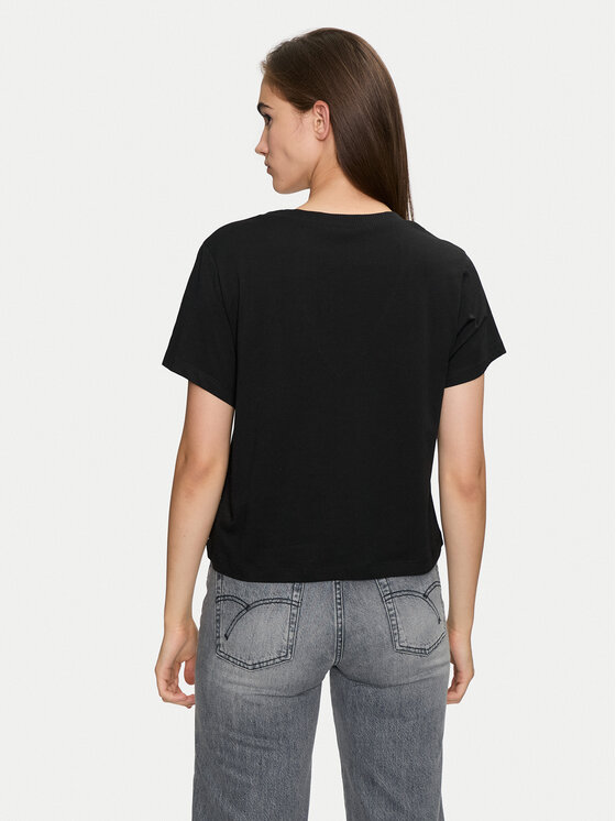Sisley Sisley T-särk 3QU4L400L Must Regular Fit