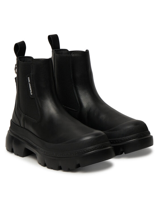 KARL LAGERFELD KARL LAGERFELD Kotníková obuv s elastickým prvkem KL43545 Černá