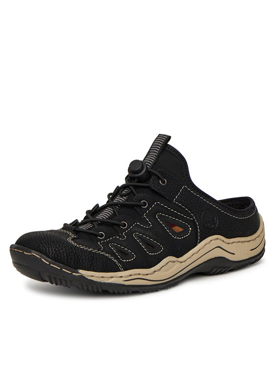 Rieker Rieker Pantoletten L0567-00 Schwarz