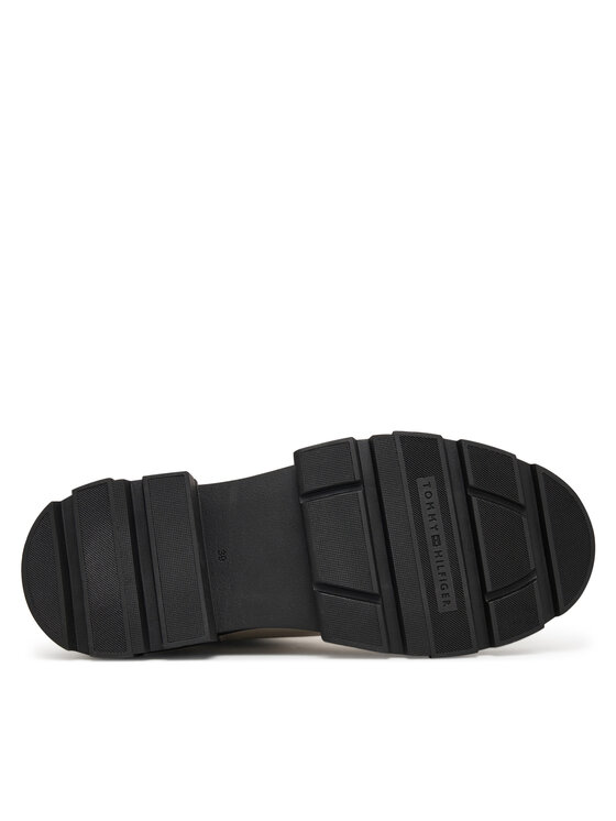 Tommy Hilfiger Tommy Hilfiger Jātnieku stila puszābaki Shiny FW0FW09042 Bēšs