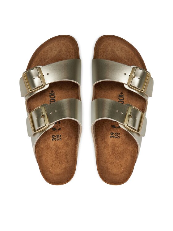 Birkenstock Birkenstock Klapki Arizona Birko-Flor 1014841 D Złoty