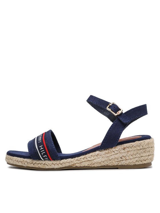Tommy Hilfiger Tommy Hilfiger Espadrilles Rope Wedge Sandal T3A7-32777-0048 M Sötétkék