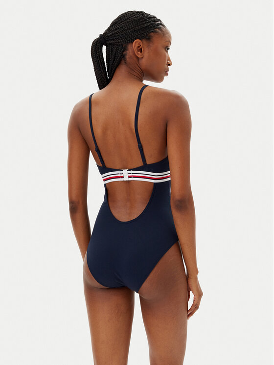 Tommy Hilfiger Tommy Hilfiger Jednodílné plavky UW0UW05847 Tmavomodrá