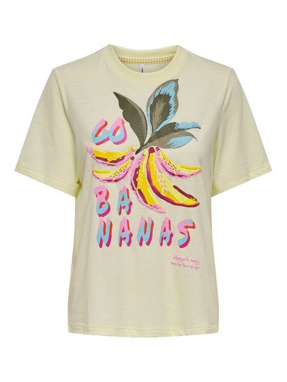 ONLY ONLY Тишърт Bilins 15320615 Жълт Regular Fit