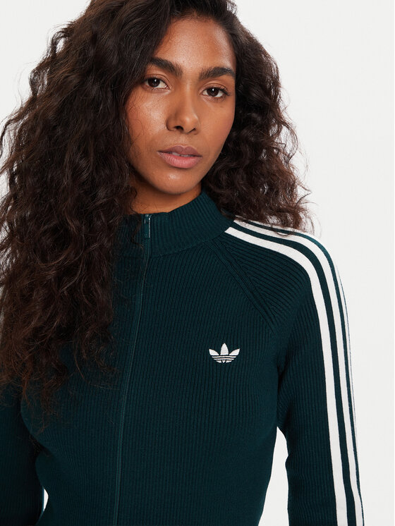 adidas adidas Sweatshirt adicolor 3-Stripes JY2599 Grün Slim Fit