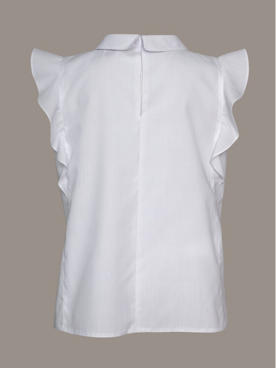 SLY SLY Bluzka 4S-111 Biały Comfortable Fit