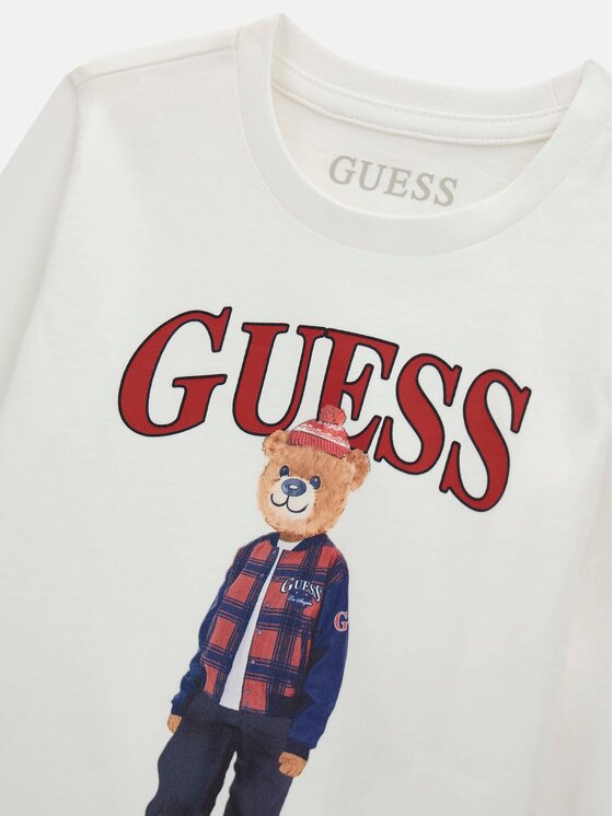 Guess Kids Guess Kids T-Shirt 184439 Biały Classic Fit