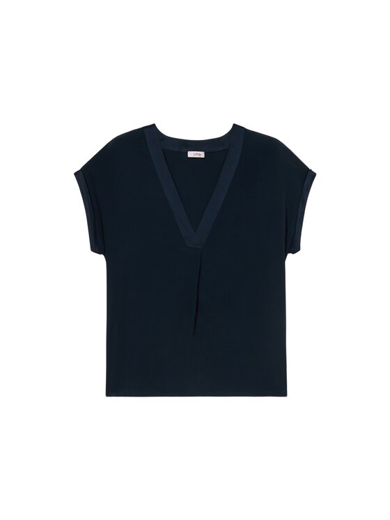 Oltre Oltre Bluzka 2488J000731N034 Niebieski Regular Fit