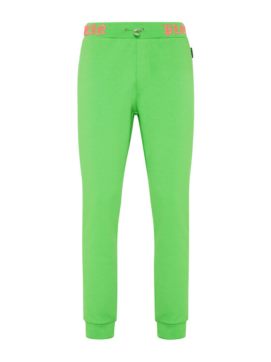 PHILIPP PLEIN PHILIPP PLEIN Spodnie dresowe 217 Zielony Jogger Fit
