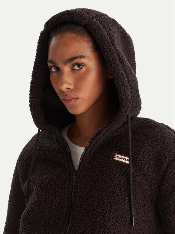 Hunter Hunter Флісовий реглан Bonelle HARW0053242 Чорний Relaxed Fit
