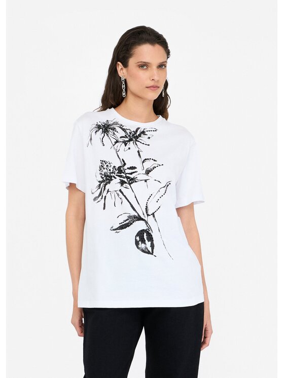 Liu Jo Liu Jo T-shirt CF5382J6308W9992 Bianco Regular Fit