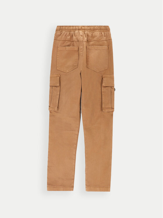 Coccodrillo Coccodrillo Hlače iz tkanine ZC4119101FBJ Rjava Slim Fit