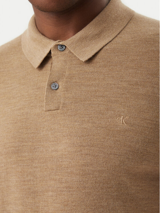 Calvin Klein Calvin Klein Poloshirt LV04LD319G Hellbraun Regular Fit
