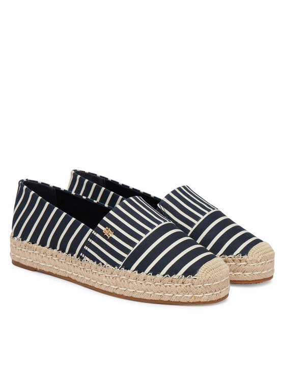 Tommy Hilfiger Tommy Hilfiger Espadryle Th Platform Espadrille Stripes FW0FW09143 Granatowy