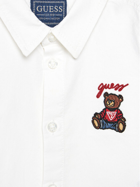 Guess Guess Hemd I5RH00 W9CL0 Weiß Regular Fit