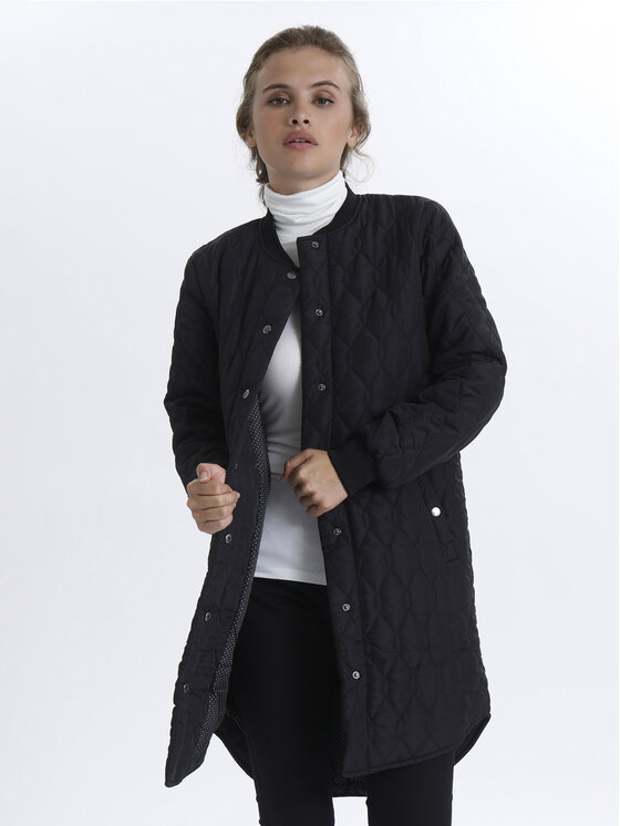 Kaffe Kaffe Пухено яке Shally 10504093 Черен Regular Fit