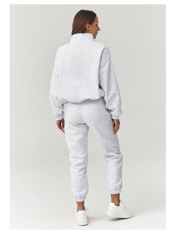 Makadamia Makadamia Dres A13 Szary Regular Fit