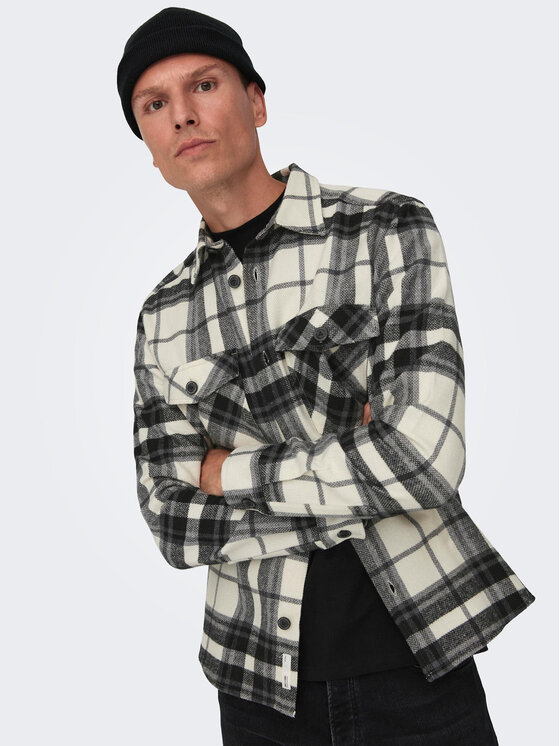 Only & Sons Only & Sons Camicia 22026313 Grigio Loose Fit