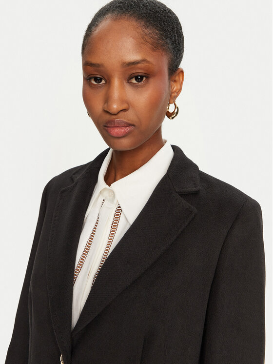 Maryley Maryley Cappotto di transizione 24IB808/14NE Nero Regular Fit