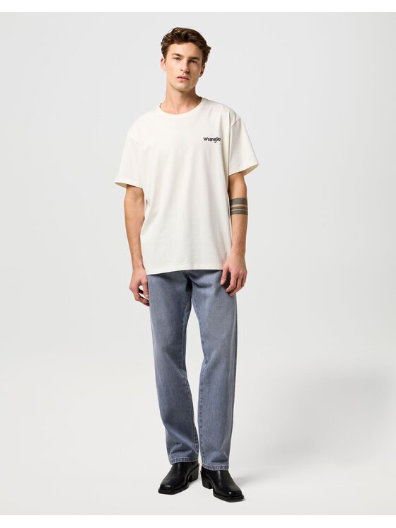 Wrangler Wrangler T-Shirt VINTAGE TEE Biały Regular Fit