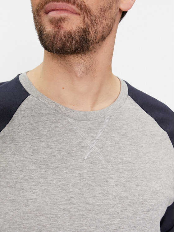 Brave Soul Brave Soul Тениска с дълъг ръкав MLT-69OSBOURNEJ Сив Regular Fit