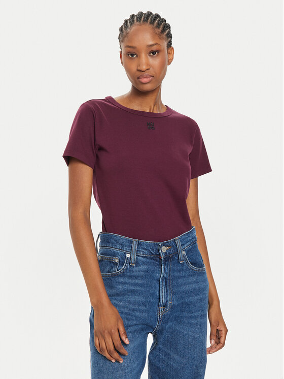 HUGO Hugo Тишърт Deloris 50512002 Виолетов Regular Fit