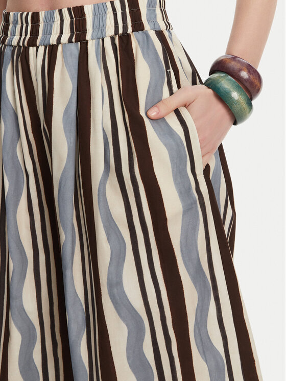 Weekend Max Mara Weekend Max Mara Pantaloni culotte Virgin 2515131102 Celeste Relaxed Fit