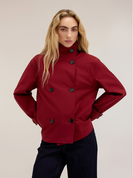 Motivi Motivi Cappotto invernale R039Q001178N026 Rosso Boxy Fit