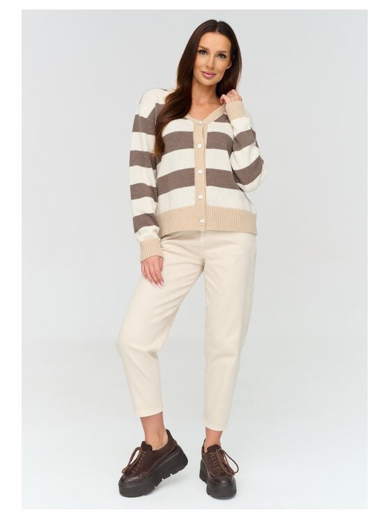 Makadamia Makadamia Sweter C86 Brązowy Loose Fit