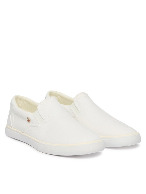 Tommy Hilfiger Tommy Hilfiger Tenisenes Th Low Profile Slip On FW0FW09103 Balts
