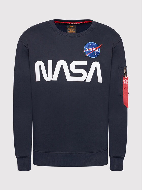 Alpha Industries Alpha Industries Bluza Nasa Reflective 178309 Granatowy Regular Fit