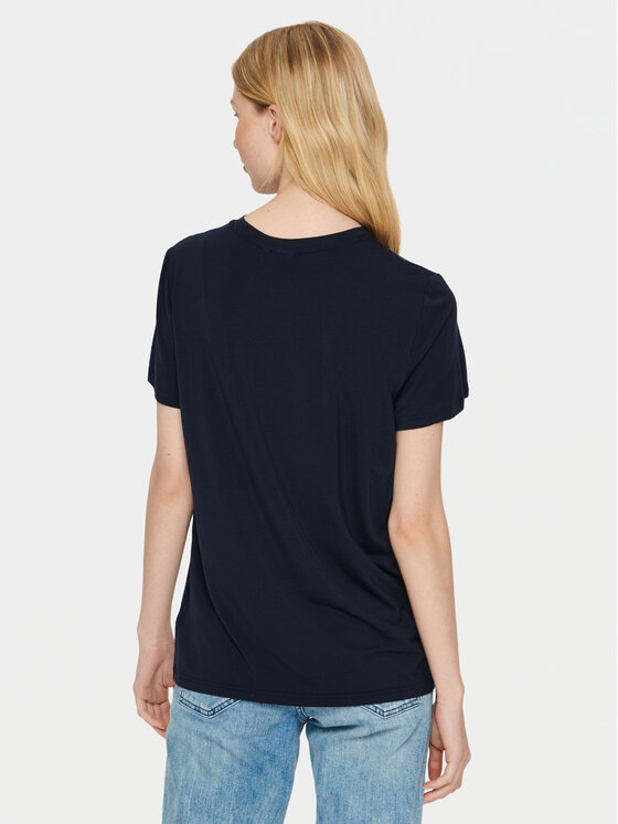 Saint Tropez Saint Tropez T-Shirt 30511755 Dunkelblau Regular Fit