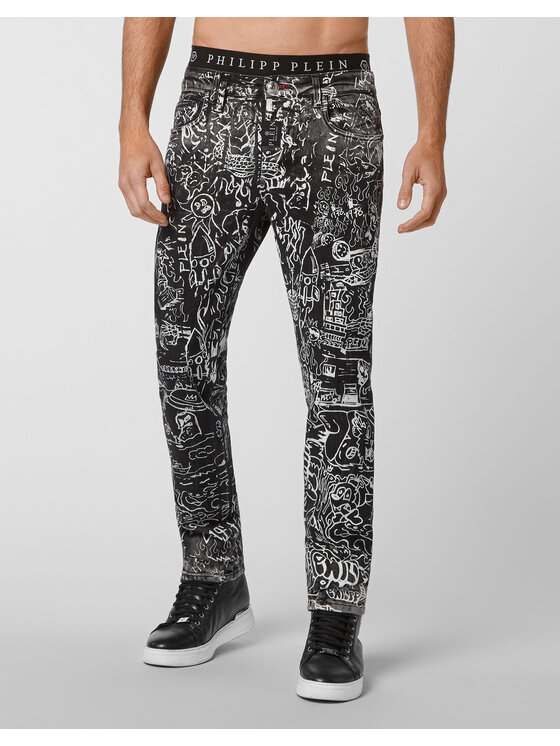 PHILIPP PLEIN PHILIPP PLEIN Džínsy 1925 Čierna Straight Leg