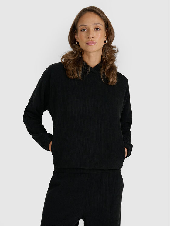 4F 4F Bluza CORDED FLOW Czarny Regular Fit