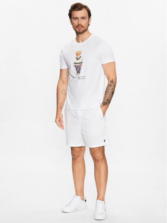 Polo Ralph Lauren Polo Ralph Lauren Kratke hlače iz tkanine 710644995042 Bela Regular Fit