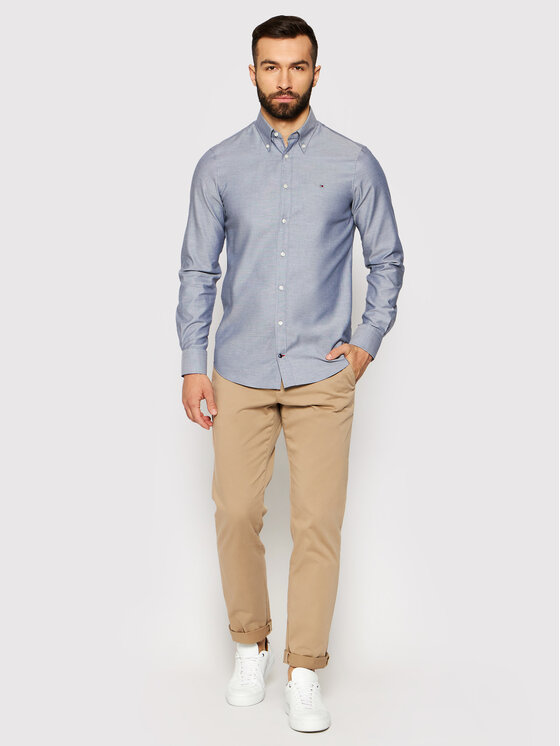 Camicia Oxford MW0MW16485 Blu scuro Slim Fit