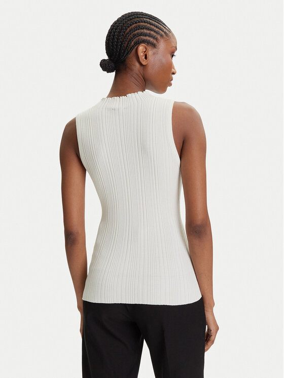 HUGO HUGO Majica Sarepilk 50542597 Écru Slim Fit