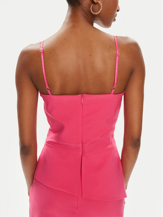 Rinascimento Rinascimento Cocktail obleka CFC0119098003 Roza Slim Fit
