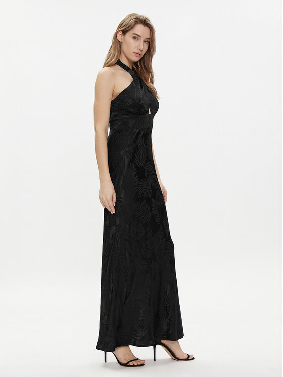 Guess Guess Sukienka wieczorowa Sl Aubree W4GK60 WFDF0 Czarny Regular Fit