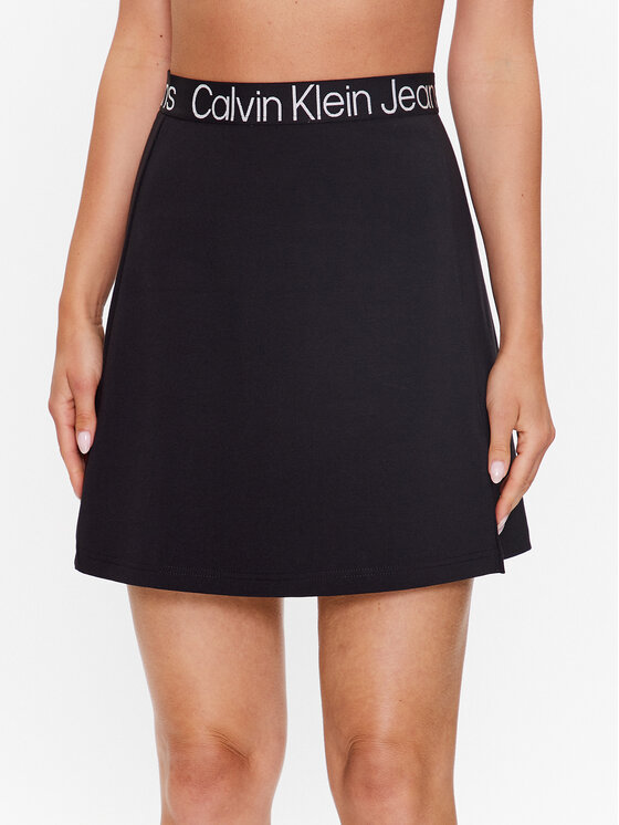 Calvin Klein Jeans Calvin Klein Jeans Φούστα σε γραμμή Α J20J221434 Μαύρο Regular Fit