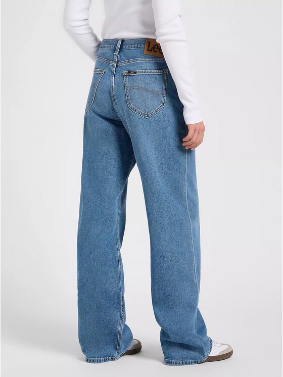 Lee Lee Jeansy LOW SLUNG SLOUCH Niebieski Loose Fit