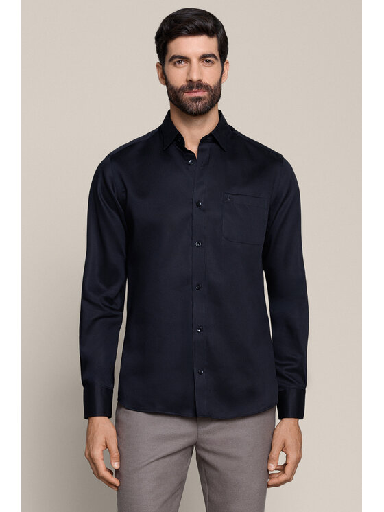 Lancerto Lancerto Koszula Blackera Czarna KO073226000011 Czarny Slim Fit