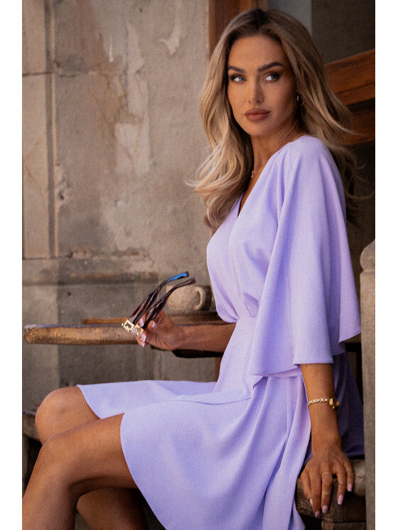 Made of Emotion Made of Emotion Večerní šaty M785 Fialová Generous Fit